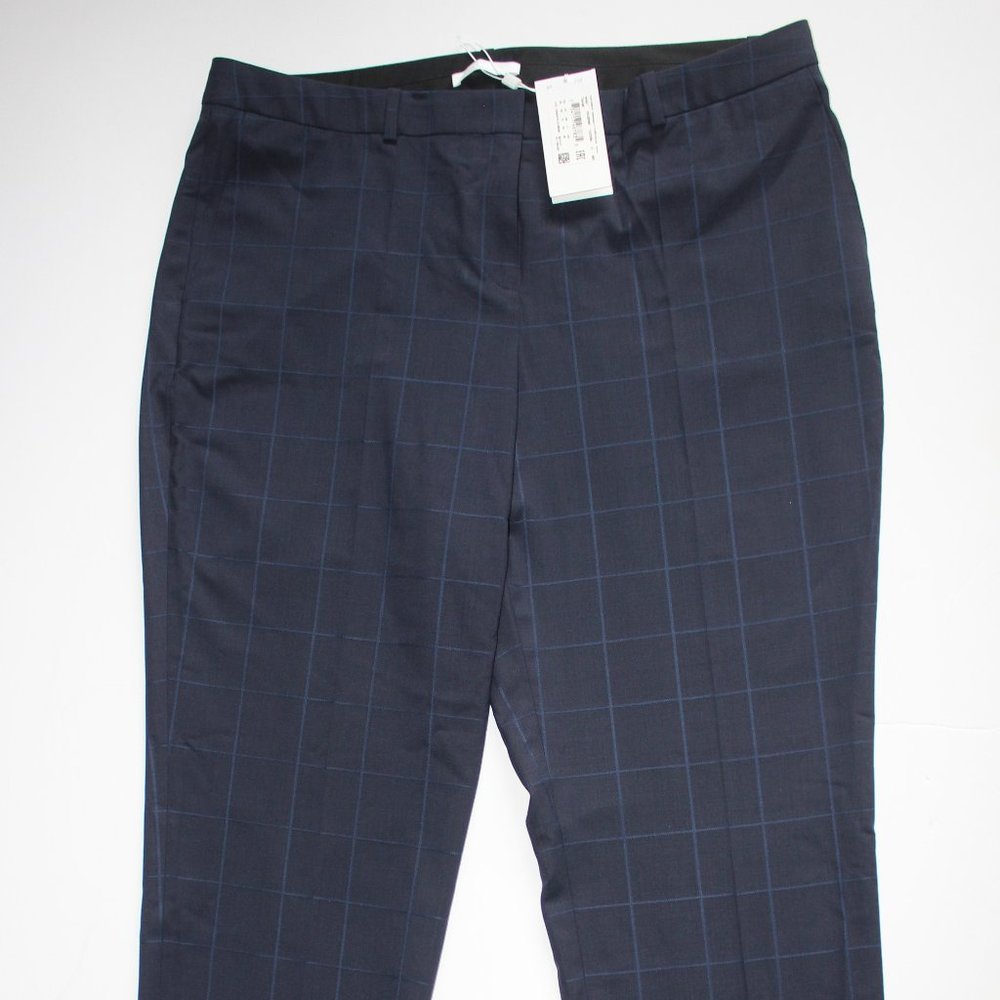 HUGO BOSS TITANA6 MIDNIGHT FANTASY WOOL BLEND SLIM FIT PANTS US14